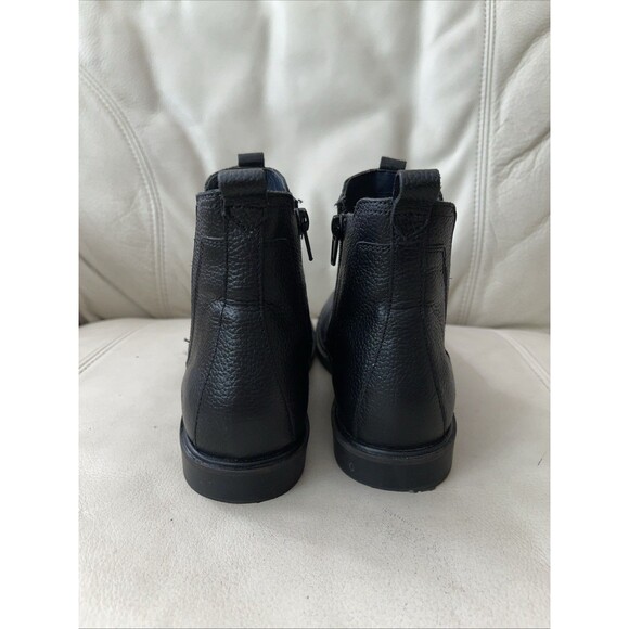 Zara  Ankle Boots Womens Size 37 Chelsea Faux Leather Black - Picture 4 of 10